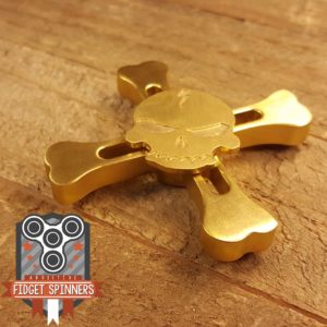 Brass Skull Crossbones Fidget Spinner