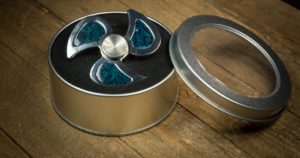 blue stainless steel swirl fidget spinner 4