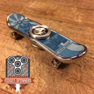 EDC Beaver Skateboard Fidget Spinner (Silver)