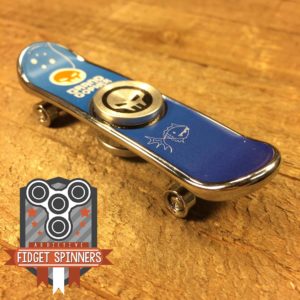 EDC Graphic Skateboard Fidget Spinner (Silver)