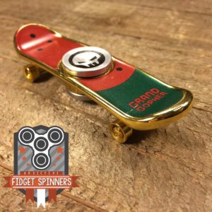 EDC Graphic Skateboard Fidget Spinner (Gold)