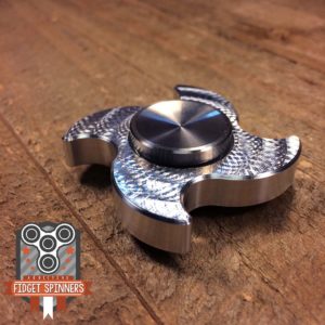 EDC Aluminum 4 Point Shuriken Fidget Spinner with Stainless Steel Caps