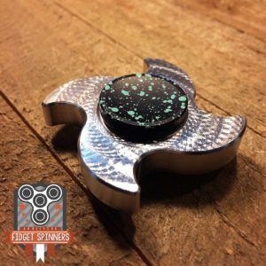 EDC Aluminum 4 Point Shuriken Fidget Spinner with Stainless Steel Caps